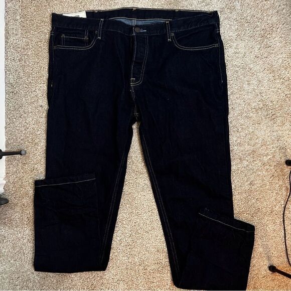 Hollister Dark Wash Button Fly Jean Size 38 x 34. Brand New Condition, not worn. - Picture 1 of 4